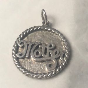 Mother‎ sterling silver vintage charm pendant